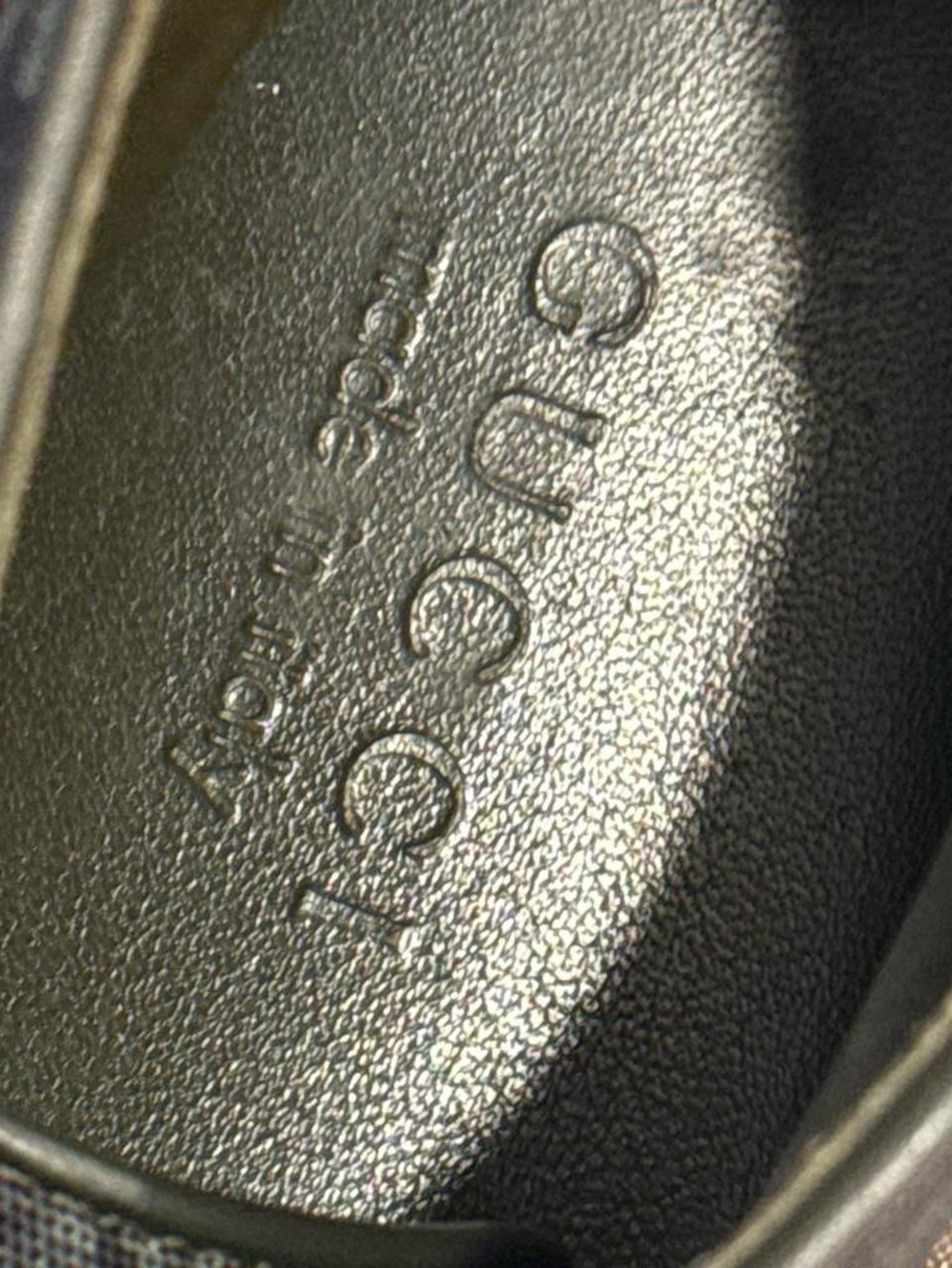 Gucci 342048 Green Paisley Canvas Low Top Lace Up Sneakers Men’s G 8.5 Italy - Picture 7 of 7